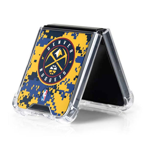 NBA Denver Nuggets Digi Camo Galaxy Z Flip5 5G Clear Case