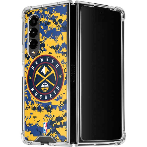 NBA Denver Nuggets Digi Camo Galaxy Z Fold4 5G Clear Case
