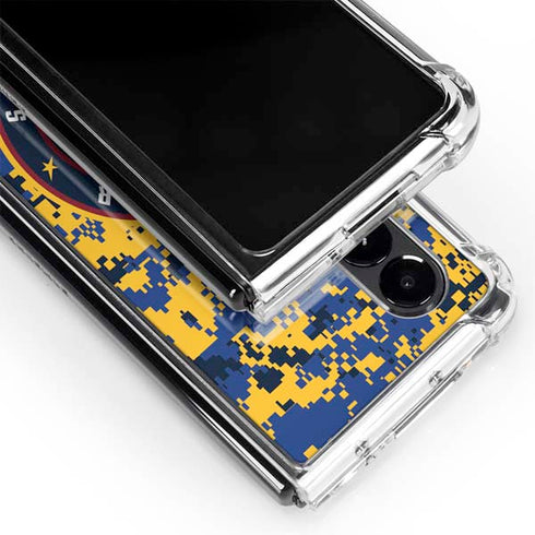 NBA Denver Nuggets Digi Camo Galaxy Z Fold4 5G Clear Case