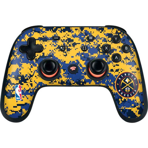 NBA Denver Nuggets Digi Camo Google Stadia Controller Skin