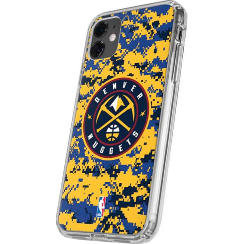 NBA Denver Nuggets Digi Camo iPhone 11 Clear Case
