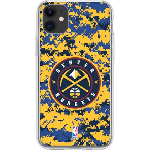 NBA Denver Nuggets Digi Camo iPhone 11 Clear Case