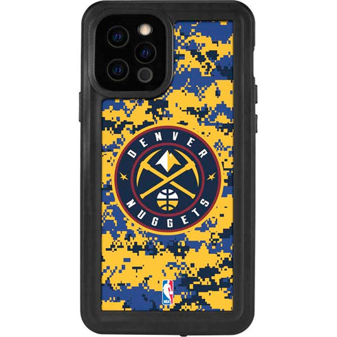 NBA Denver Nuggets Digi Camo iPhone 12 Pro Waterproof Case