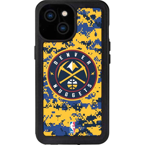 NBA Denver Nuggets Digi Camo iPhone 13 Mini Waterproof Case