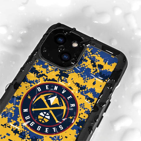 NBA Denver Nuggets Digi Camo iPhone 13 Mini Waterproof Case