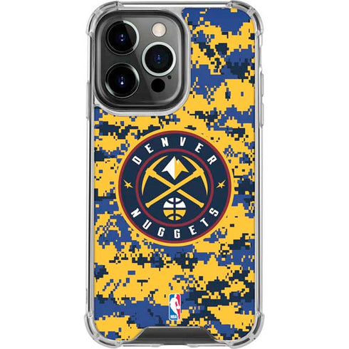 NBA Denver Nuggets Digi Camo iPhone 13 Pro Clear Case