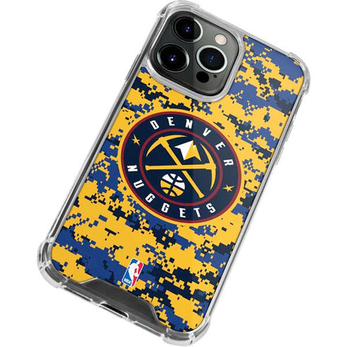 NBA Denver Nuggets Digi Camo iPhone 13 Pro Max Clear Case