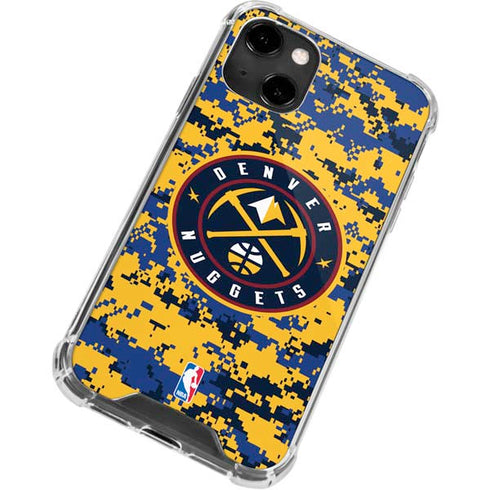 NBA Denver Nuggets Digi Camo iPhone 14 Clear Case