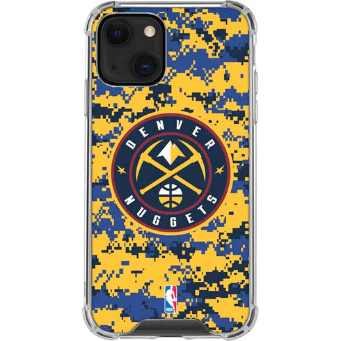 NBA Denver Nuggets Digi Camo iPhone 14 Plus Clear Case