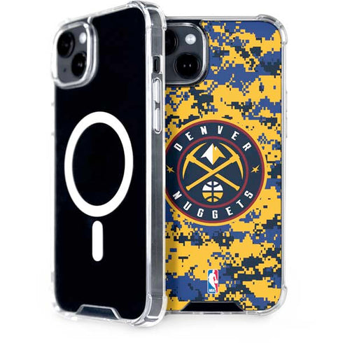 NBA Denver Nuggets Digi Camo iPhone 15 Plus MagSafe Case