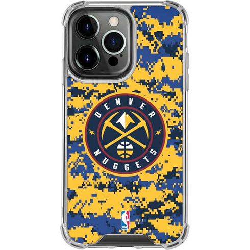 NBA Denver Nuggets Digi Camo iPhone 15 Pro Clear Case