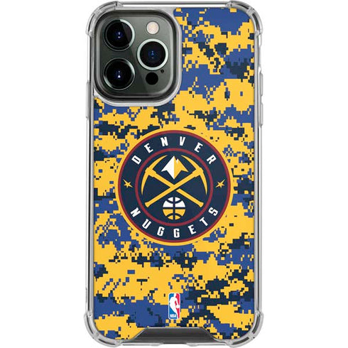 NBA Denver Nuggets Digi Camo iPhone 14 Pro Max Clear Case