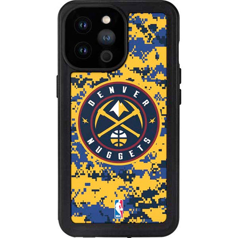 NBA Denver Nuggets Digi Camo iPhone 14 Pro Max Waterproof Case