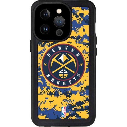 NBA Denver Nuggets Digi Camo iPhone 14 Pro Waterproof Case