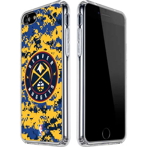 NBA Denver Nuggets Digi Camo iPhone SE (2nd & 3rd Gen) Clear Case