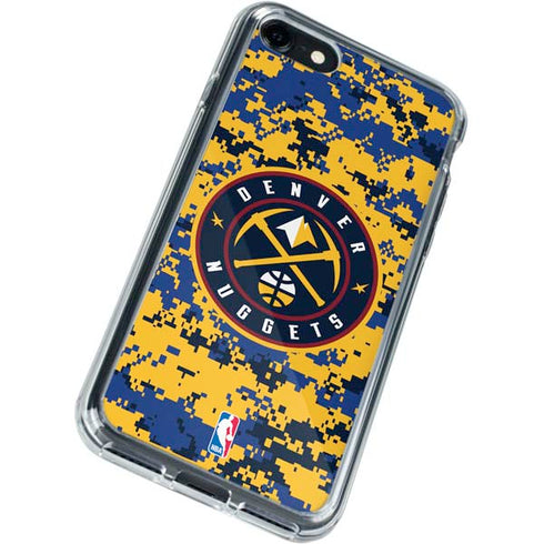 NBA Denver Nuggets Digi Camo iPhone SE (2nd & 3rd Gen) Clear Case
