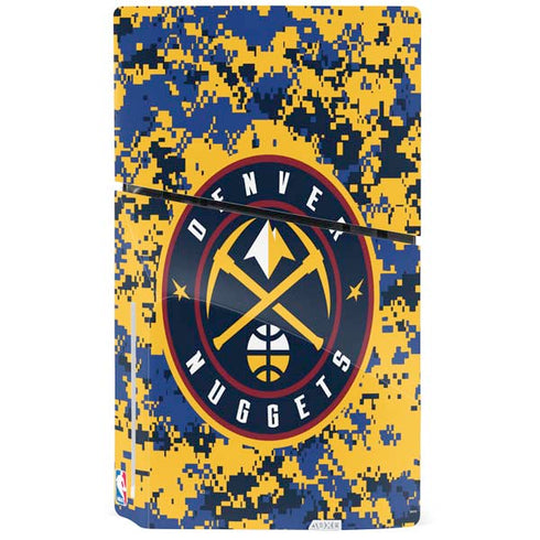 NBA Denver Nuggets Digi Camo PS5 Slim Disk Bundle Skin