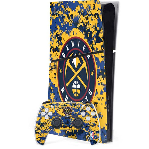 NBA Denver Nuggets Digi Camo PS5 Slim Digital Edition Console Skin
