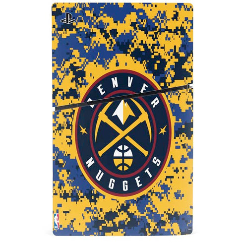 NBA Denver Nuggets Digi Camo PS5 Slim Digital Edition Console Skin
