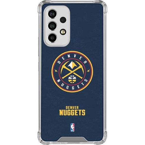 NBA Denver Nuggets Distressed Galaxy A53 5G Clear Case