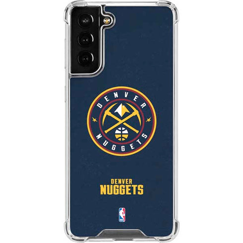 NBA Denver Nuggets Distressed Galaxy S21 FE Clear Case