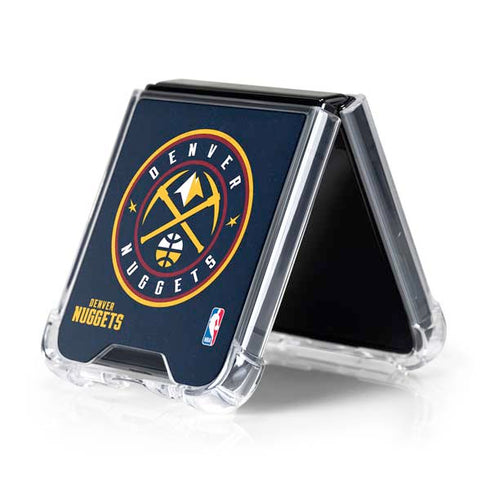 NBA Denver Nuggets Distressed Galaxy Z Flip5 5G Clear Case