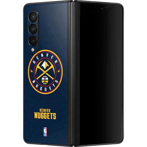 NBA Denver Nuggets Distressed Galaxy Z Fold3 5G Skin