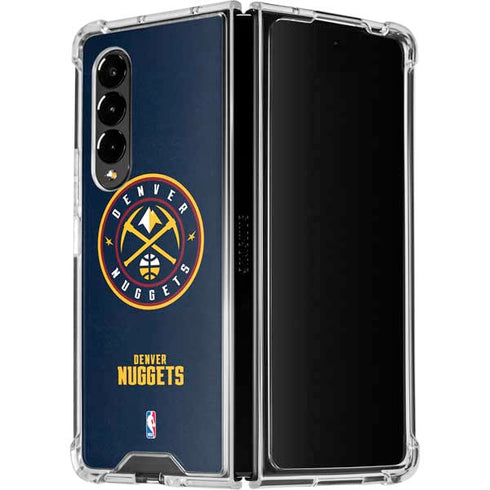 NBA Denver Nuggets Distressed Galaxy Z Fold4 5G Clear Case