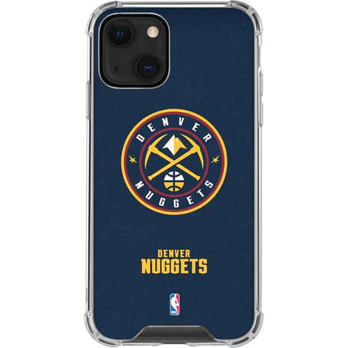 NBA Denver Nuggets Distressed iPhone 13 Mini Clear Case