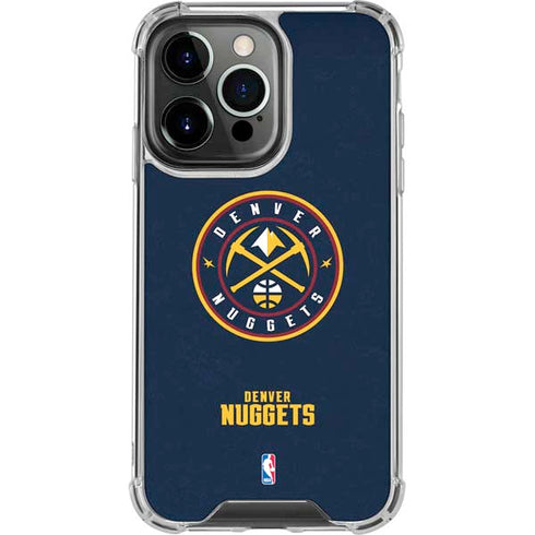 NBA Denver Nuggets Distressed iPhone 15 Pro Clear Case