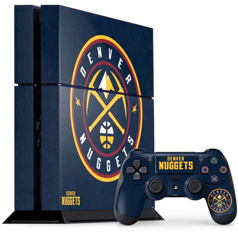 NBA Denver Nuggets Distressed PS4 Console and Controller Bundle Skin