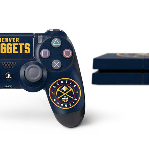 NBA Denver Nuggets Distressed PS4 Console and Controller Bundle Skin
