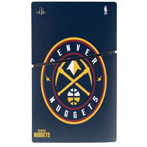 NBA Denver Nuggets Distressed PS5 Slim Disk Bundle Skin
