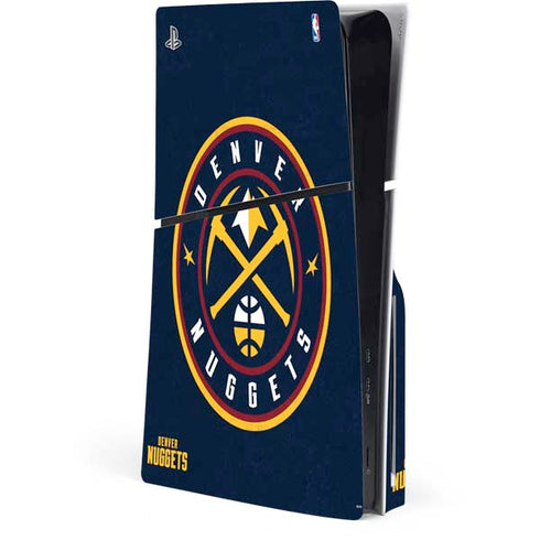 NBA Denver Nuggets Distressed PS5 Slim Disk Console Skin