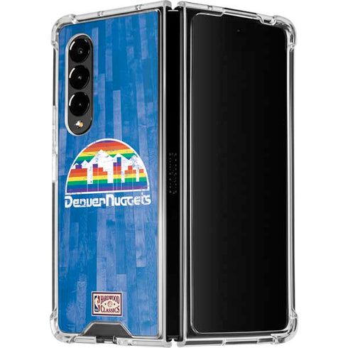NBA Denver Nuggets Hardwood Classics Galaxy Z Fold4 5G Clear Case