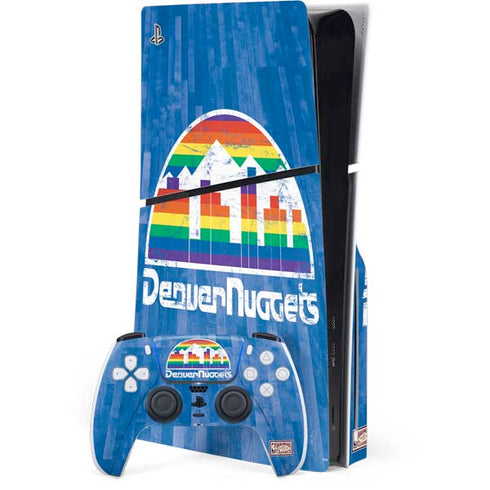 NBA Denver Nuggets Hardwood Classics PS5 Slim Disk Bundle Skin