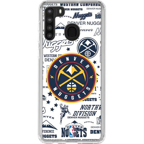 NBA Denver Nuggets Historic Blast Galaxy A21 Clear Case