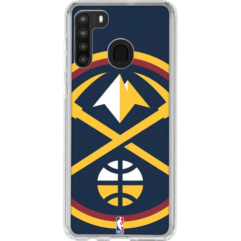 NBA Denver Nuggets Large Logo Galaxy A21 Clear Case
