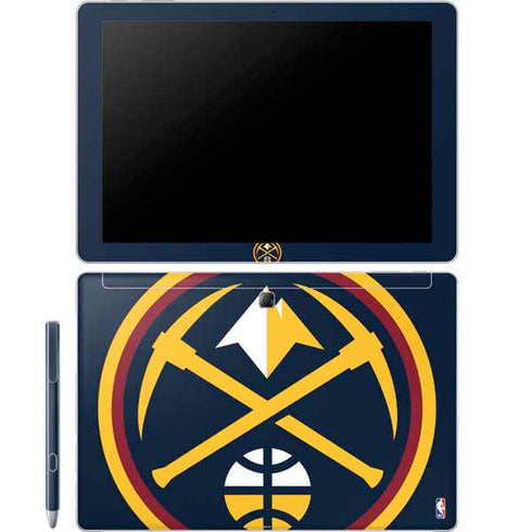 NBA Denver Nuggets Large Logo Galaxy Book 12in Skin