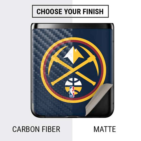 NBA Denver Nuggets Large Logo Galaxy Z Flip Skin