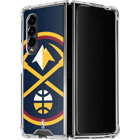 NBA Denver Nuggets Large Logo Galaxy Z Fold4 5G Clear Case