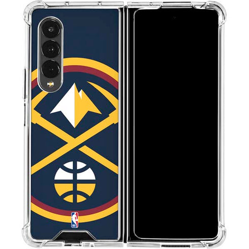 NBA Denver Nuggets Large Logo Galaxy Z Fold4 5G Clear Case