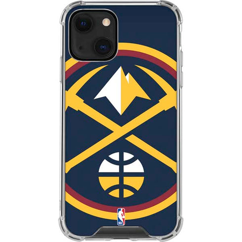 NBA Denver Nuggets Large Logo iPhone 15 Plus Clear Case