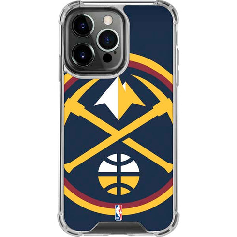 NBA Denver Nuggets Large Logo iPhone 14 Pro Clear Case