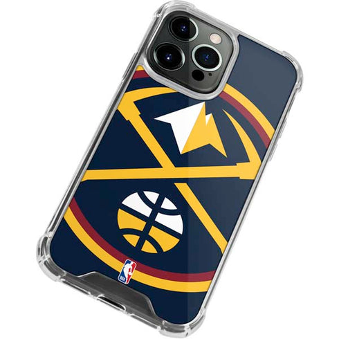 NBA Denver Nuggets Large Logo iPhone 15 Pro Clear Case