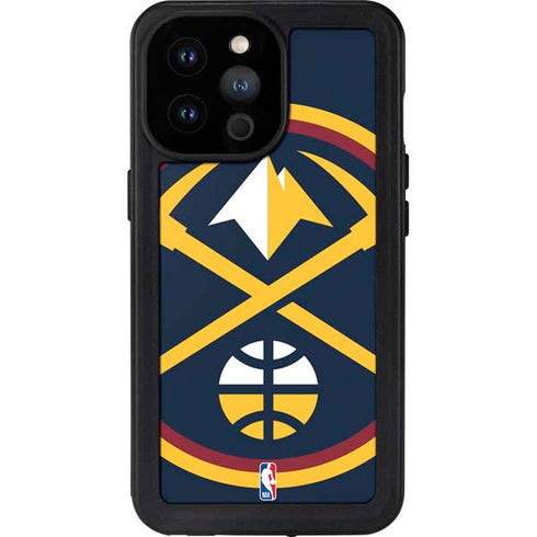 NBA Denver Nuggets Large Logo iPhone 14 Pro Max Waterproof Case
