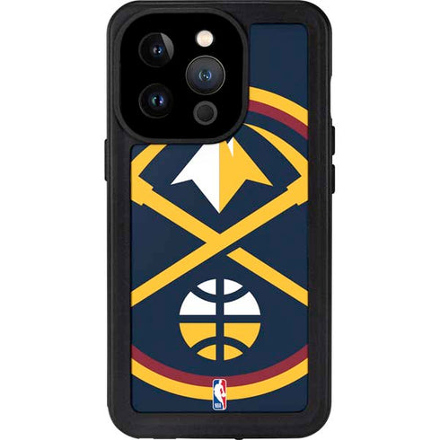 NBA Denver Nuggets Large Logo iPhone 14 Pro Waterproof Case