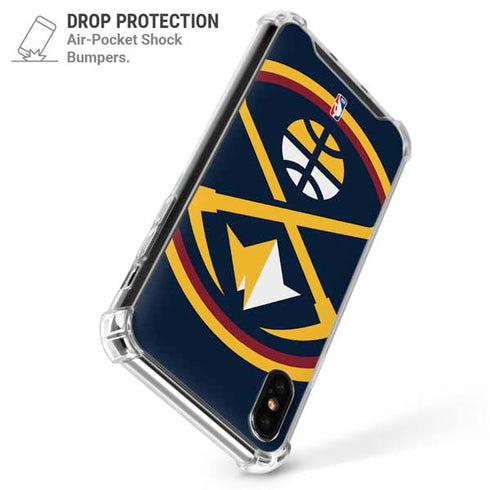 NBA Denver Nuggets Large Logo iPhone XS Max Clear Case