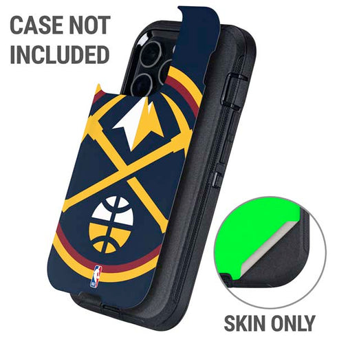 NBA Denver Nuggets Large Logo Otterbox Defender iPhone Skin