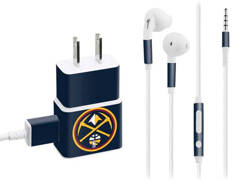 NBA Denver Nuggets Large Logo Phone Charger Skin